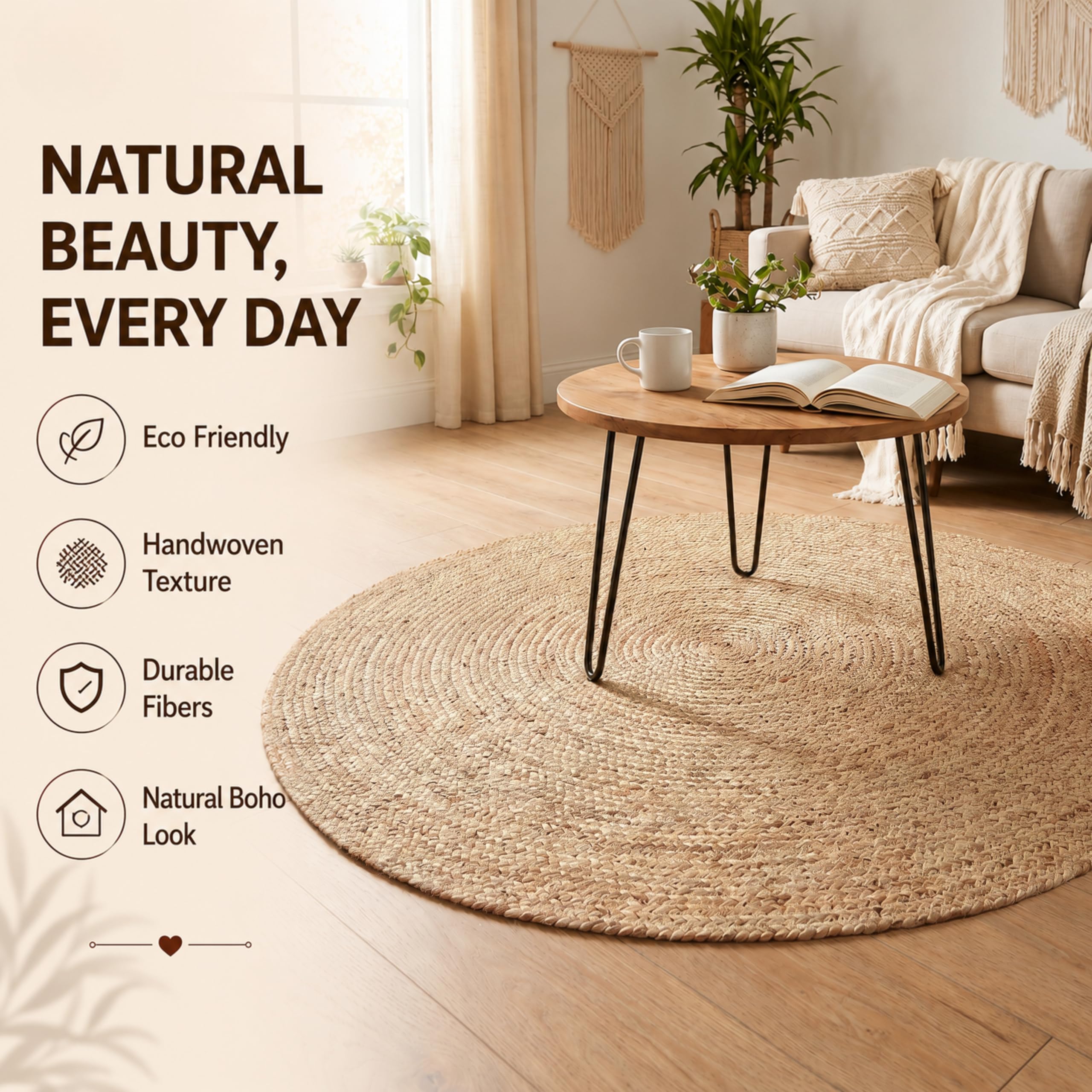 THE BEER VALLEY braided texture close-up highlighting natural jute weave and durable feel