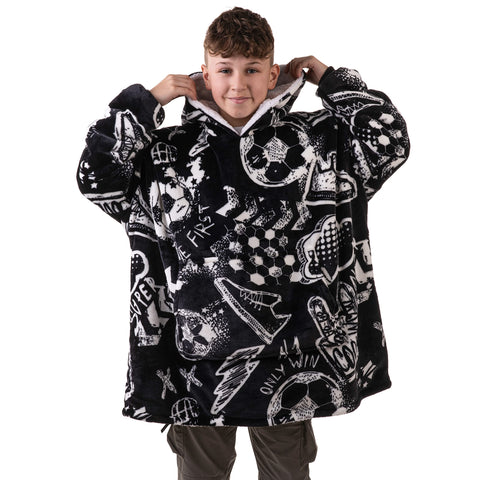 The Big Softy front view showing sport graphics and cozy fit
