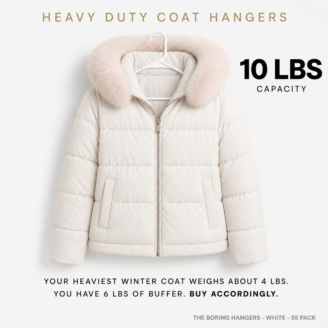 The Boring Hangers smooth finish protecting delicate fabrics from snags