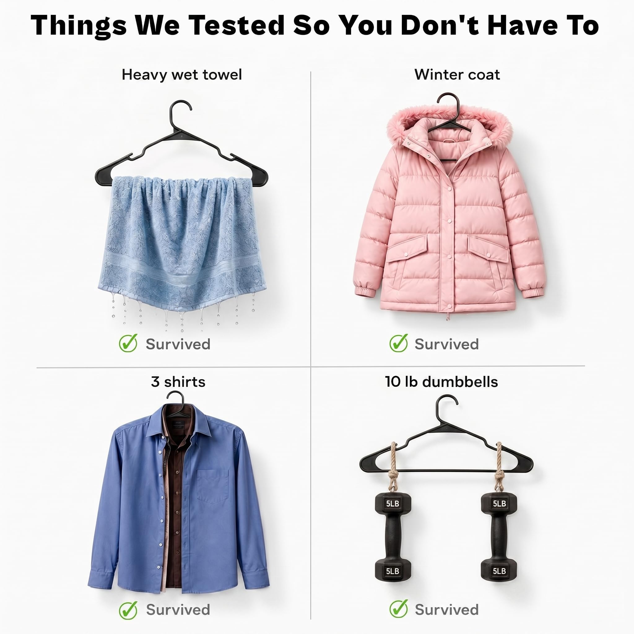 The Boring Hangers comparison showing slimmer spacing versus bulky hangers