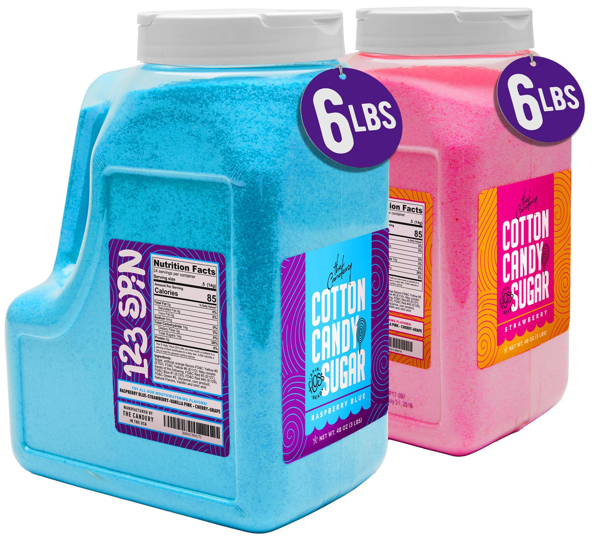 The Candery front packaging showing both flavor jars and scoop benefit convenience