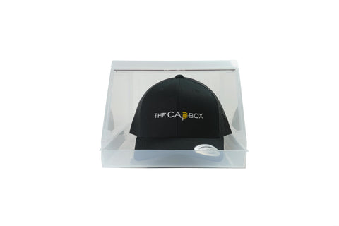 THE CAP BOX clear material texture highlighting durable BPA-free construction benefit