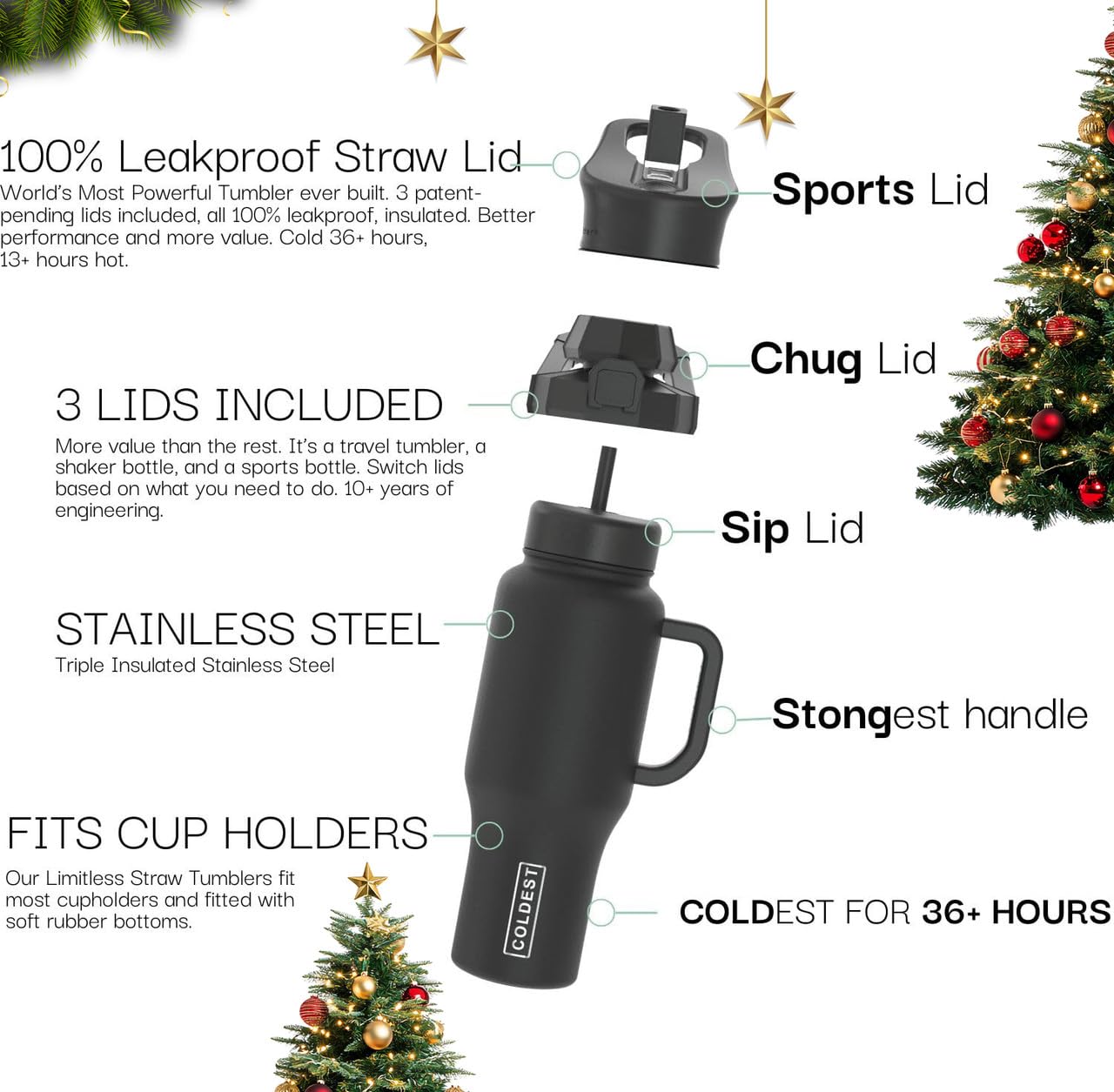 The Coldest Water ergonomic handle close-up for comfortable carrying and control