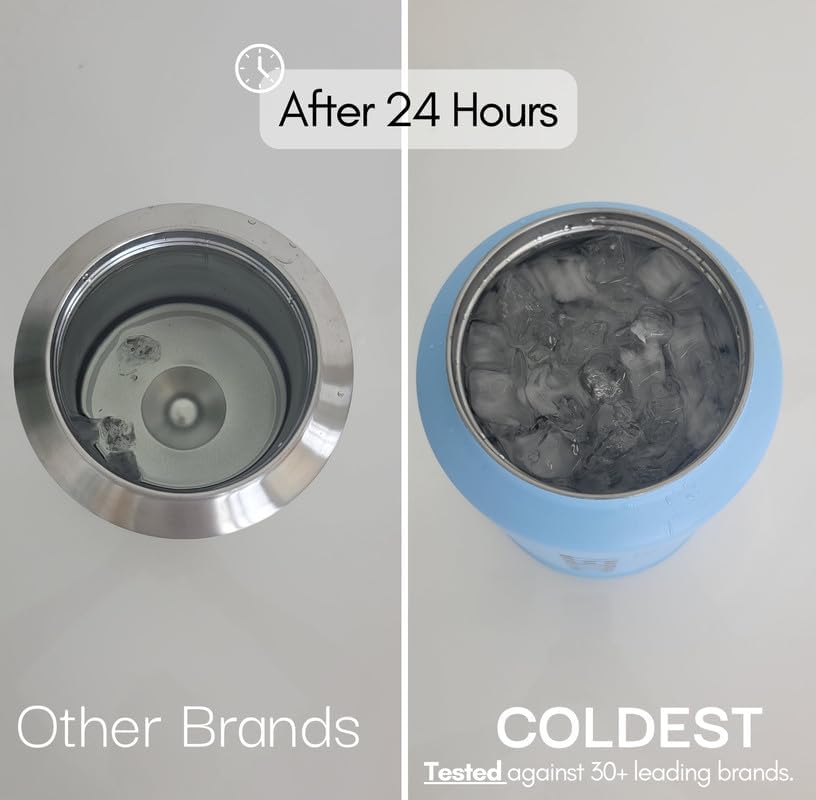 The Coldest Water with straw in use demonstrating leak-proof convenience on the go