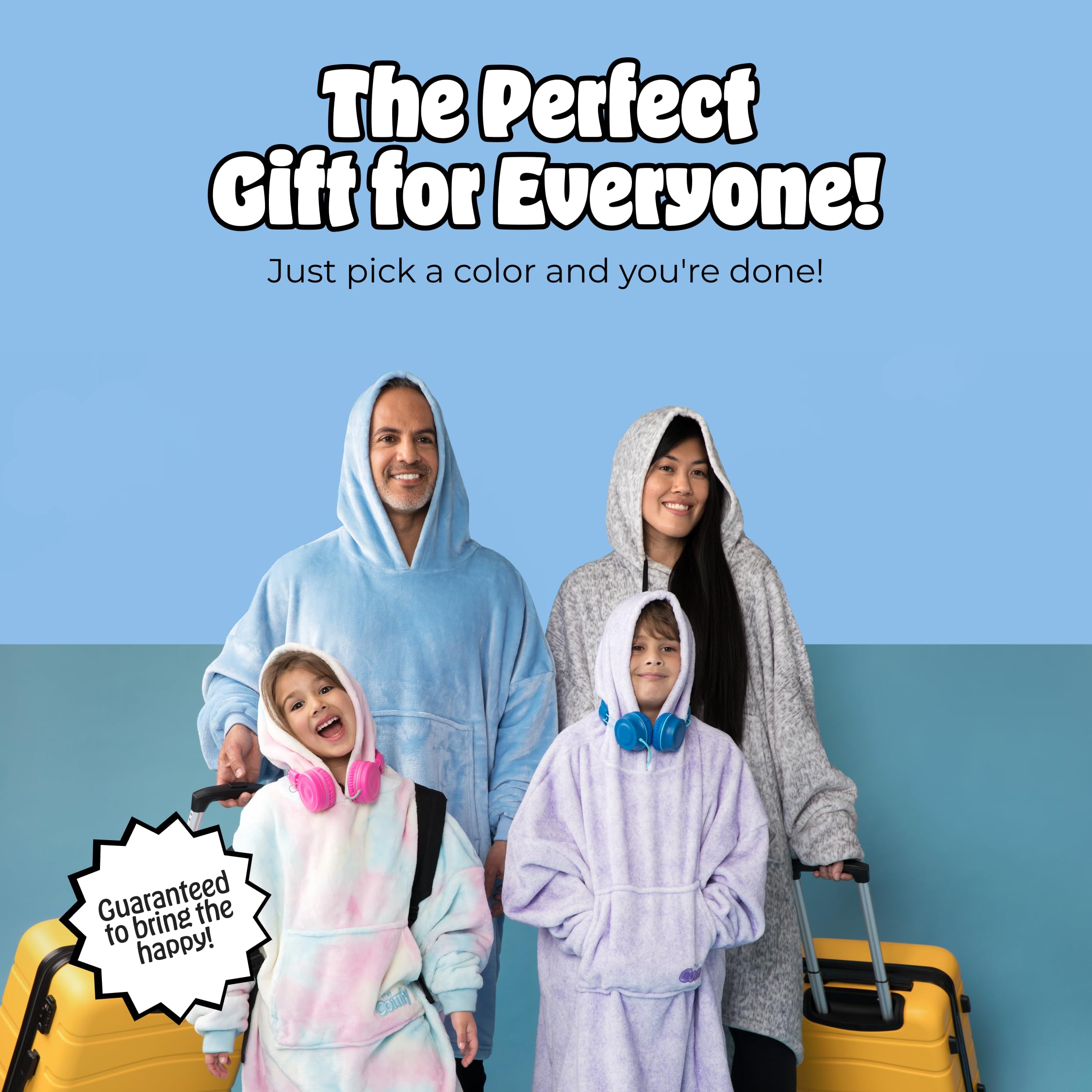 THE COMFY neatly folded for storage demonstrating easy care and compact packing