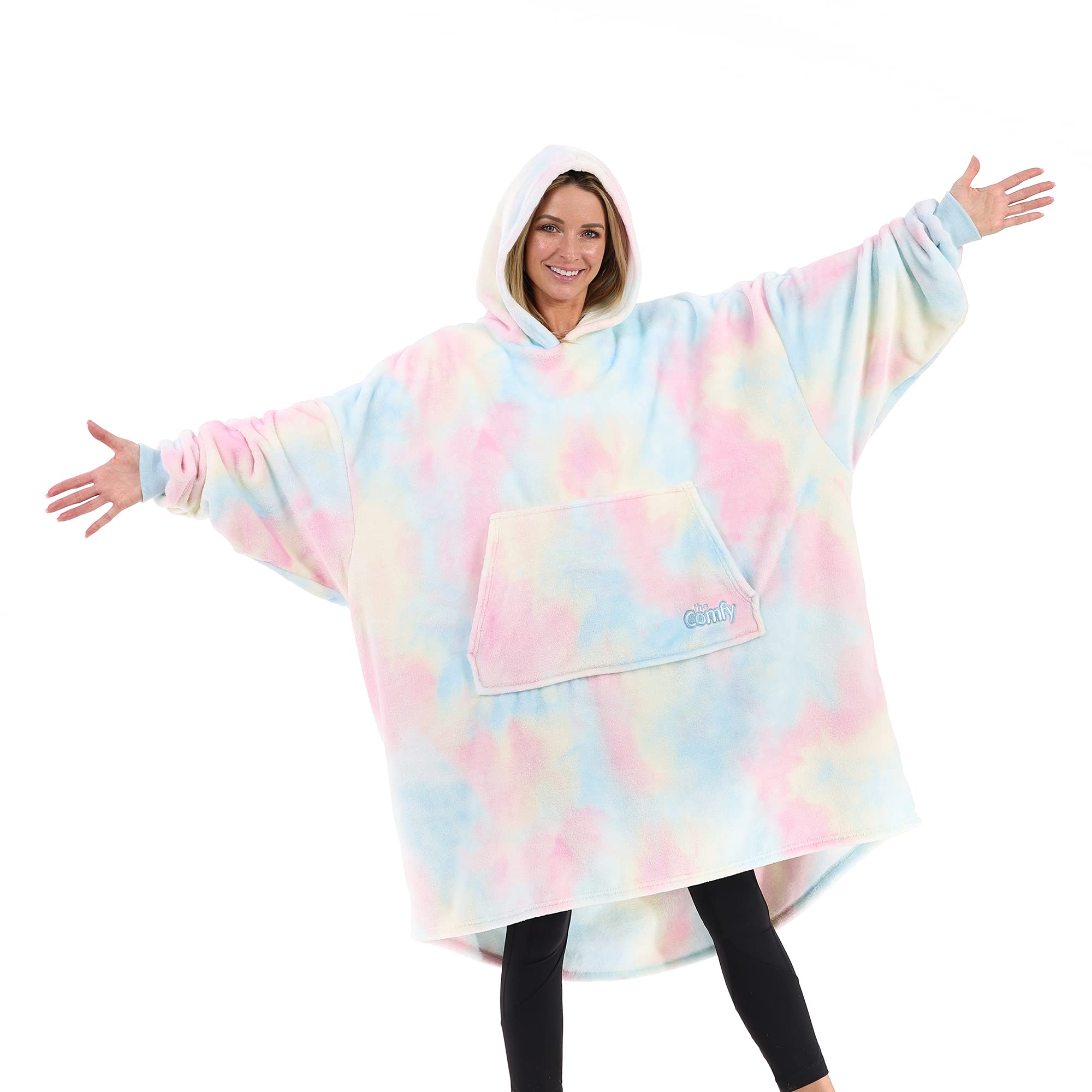 THE COMFY front view showing oversized wearable blanket and cozy silhouette