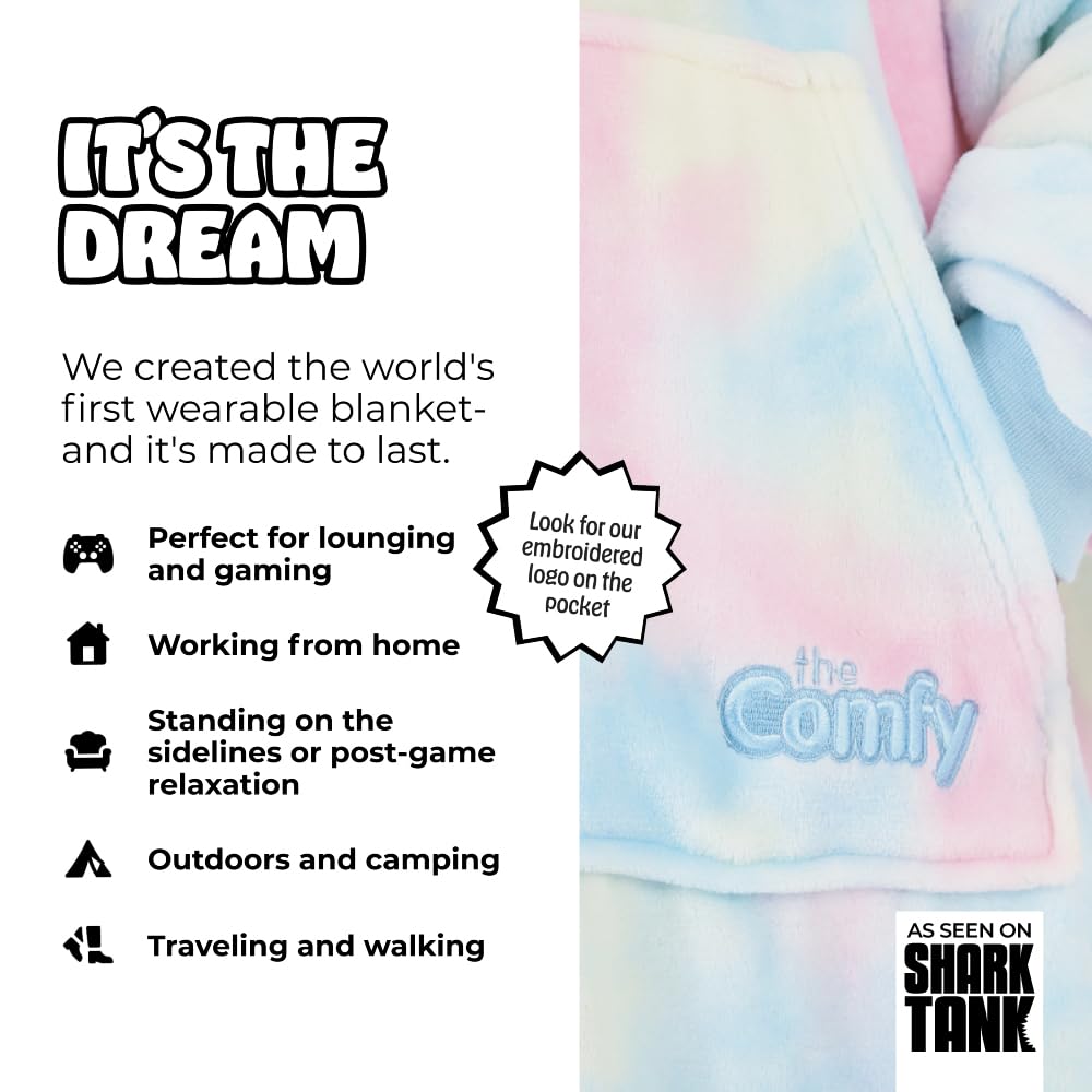 THE COMFY plush hood detail offering head warmth and relaxed fit benefit