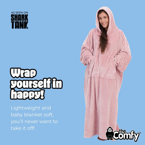 THE COMFY Dream plush hood detail offering head warmth and coziness