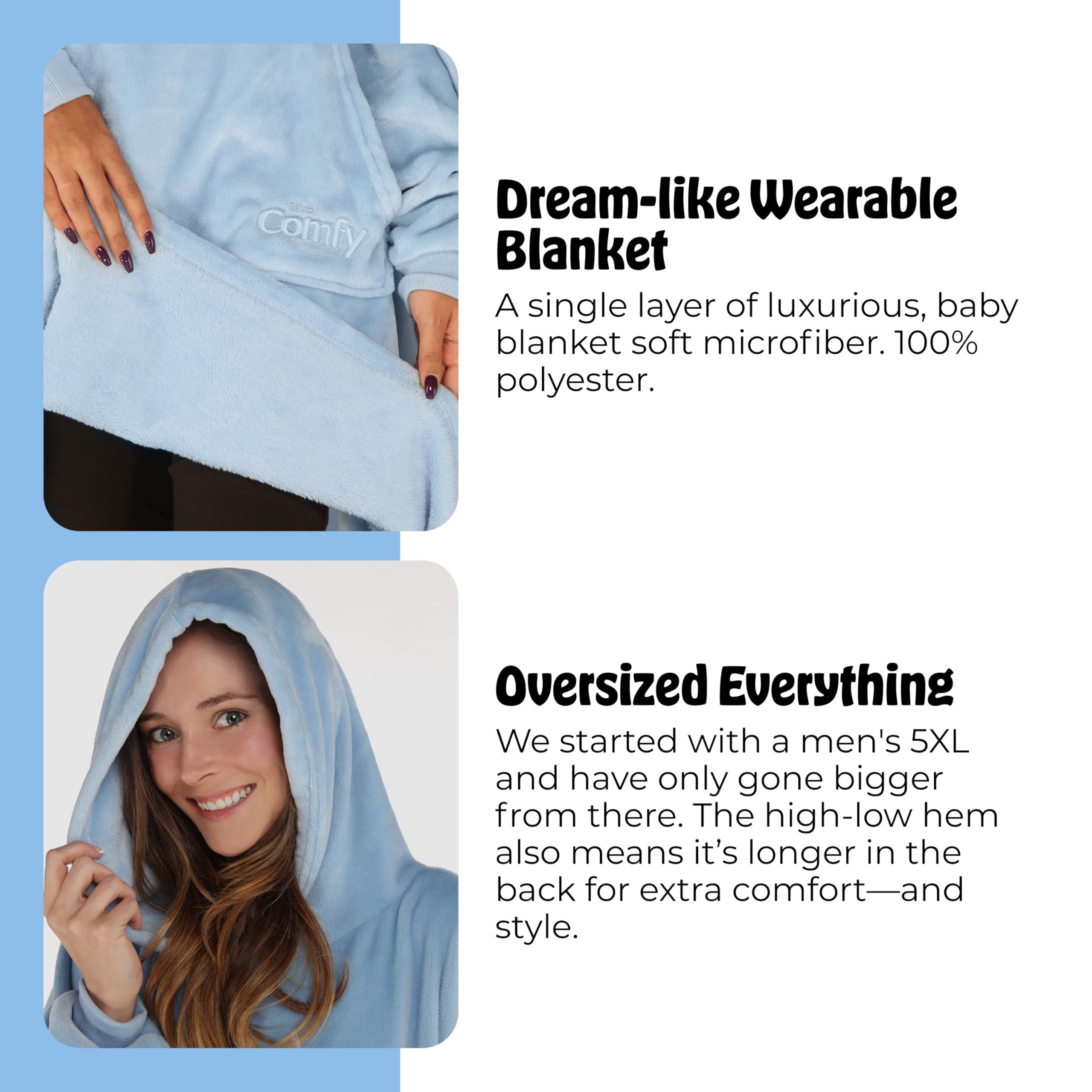 THE COMFY giant pocket detail storing essentials and keeping hands warm