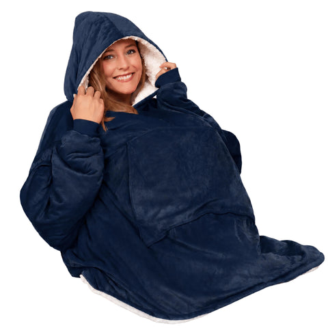 THE COMFY original front view showing oversized fit and cozy look