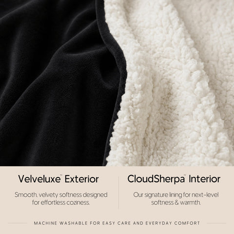 THE COMFY draped over a chair for size comparison showing generous coverage and scale