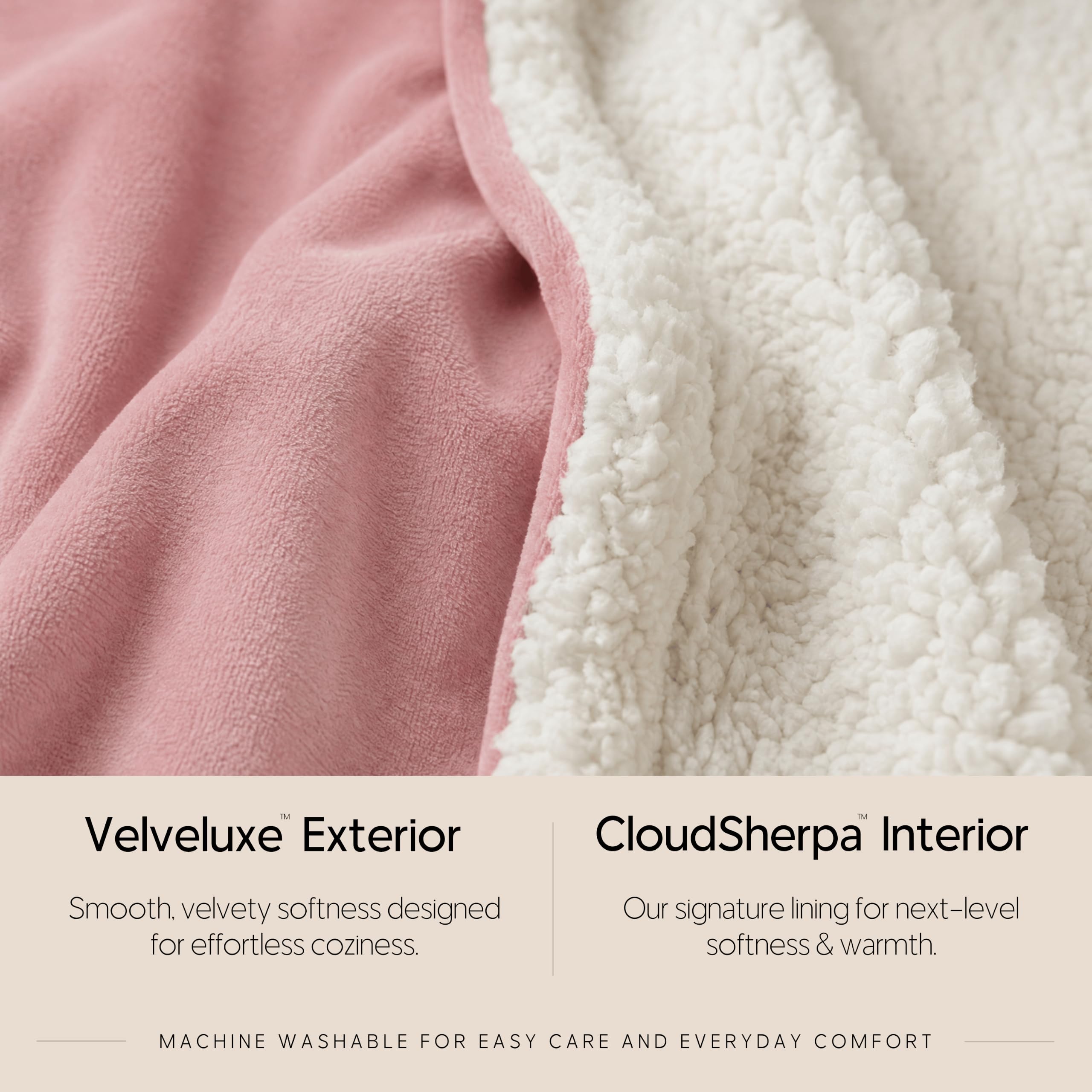 THE COMFY worn on couch lifestyle shot showing relaxed lounging and portable warmth