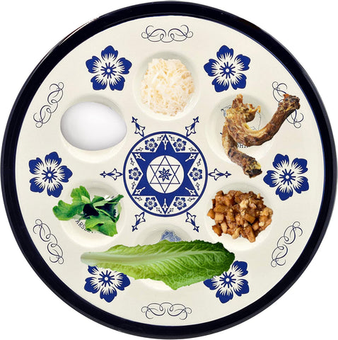 The Dreidel Company close-up of painted floral Renaissance detail highlighting artisanal finish and durable glaze