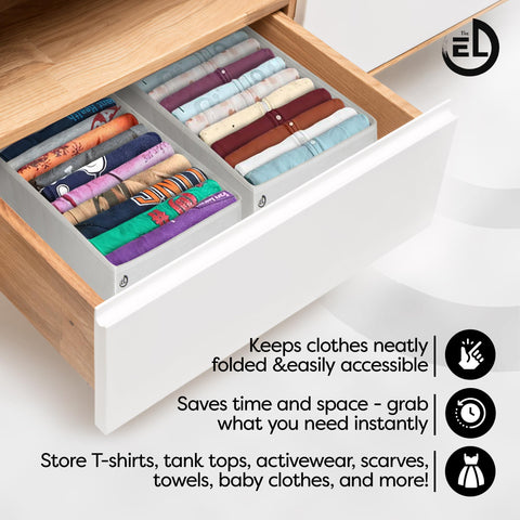 The Edit Living organizers on a wardrobe shelf demonstrating versatile placement