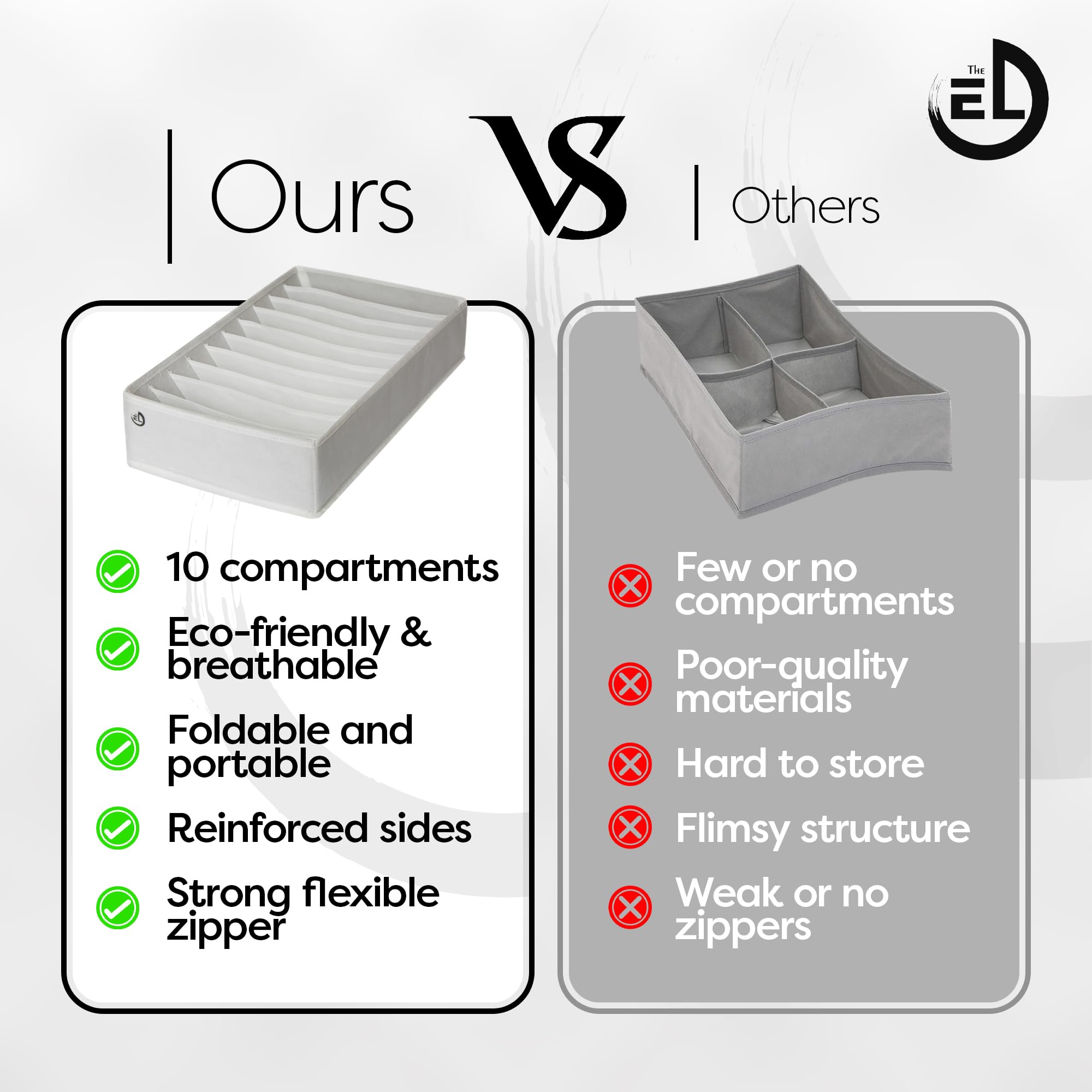 The Edit Living beside a ruler showing 40cm x 23cm x 10cm size clarity