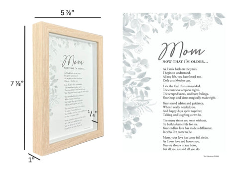 The Grandparent Gift Co. side profile showing shadow-box depth and protective spacing