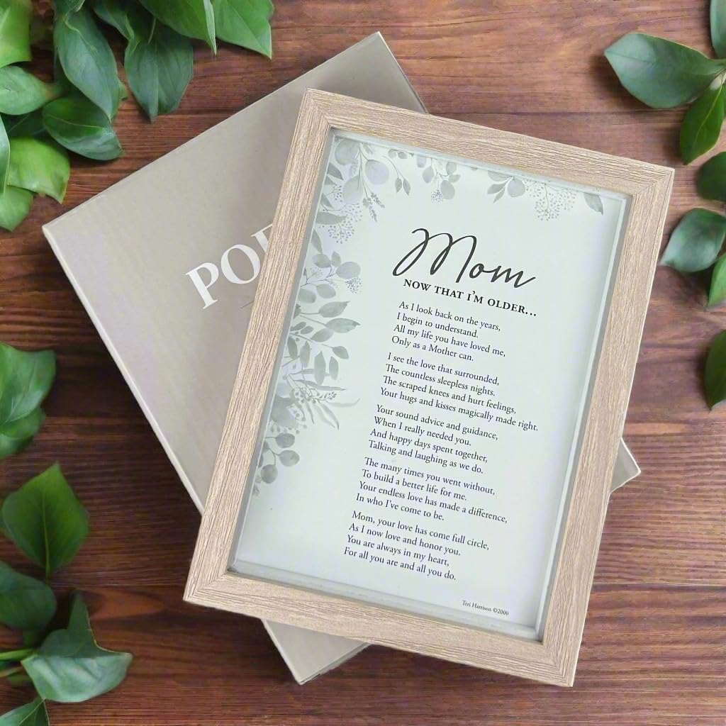 The Grandparent Gift Co. frame on a nightstand offering a comforting keepsake beside bed