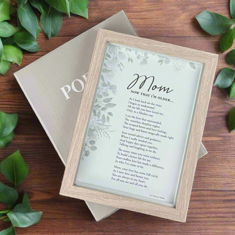 The Grandparent Gift Co. frame on a nightstand offering a comforting keepsake beside bed