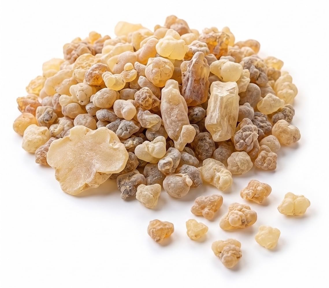 THE JERUSALEM GIFT SHOP close-up of frankincense granules, highlighting natural texture and aroma