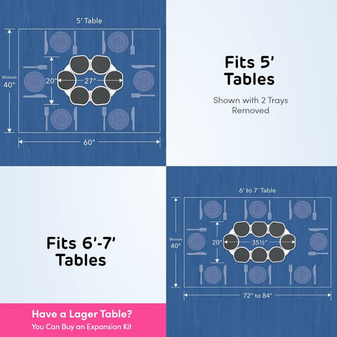 The Lazy Susan Revolution heat-resistant tray holding a hot casserole for safe transfer