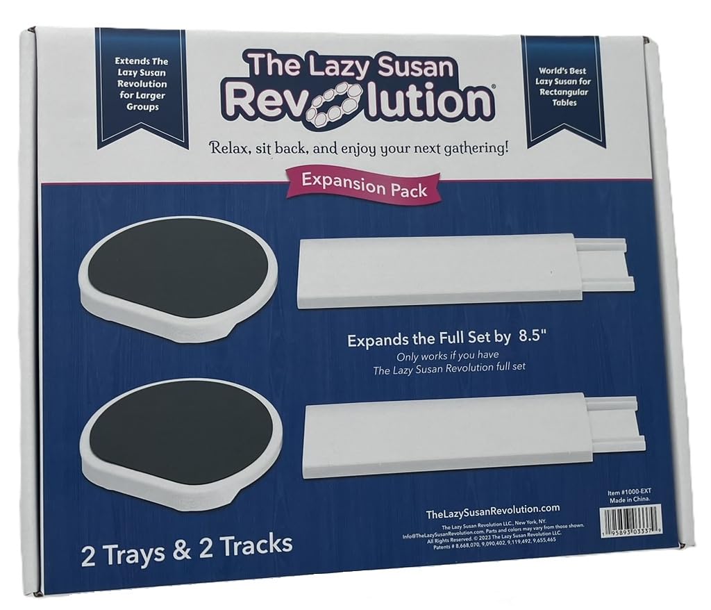 The Lazy Susan Revolution track detail shows secure attachment and modular compatibility benefit