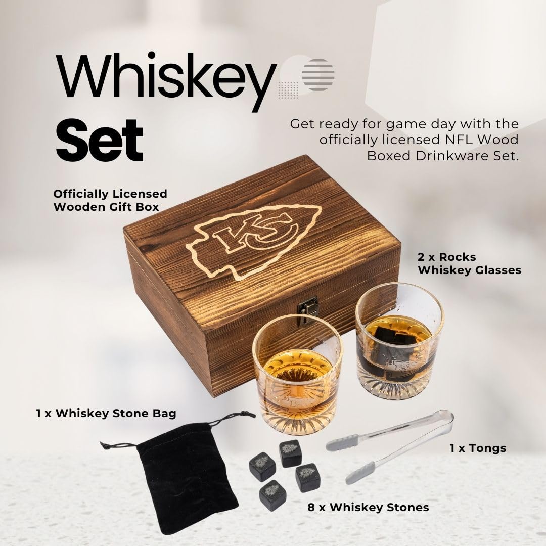 The Memory Company Chicago Bears wooden gift box on a table showcasing premium presentation