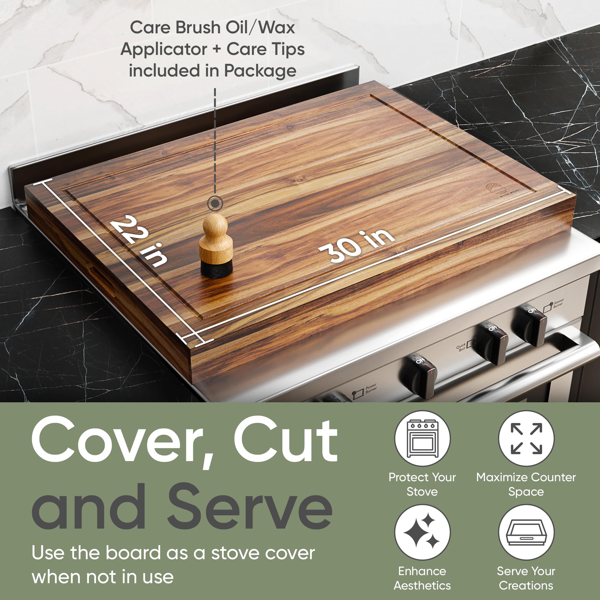 The Mood Wood wood grain texture highlighting acacia durability and attractive finish