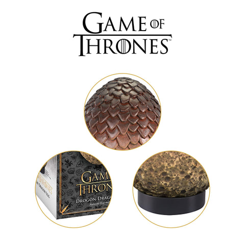The Noble Collection Drogon egg in room setting enhancing decor and fan collection