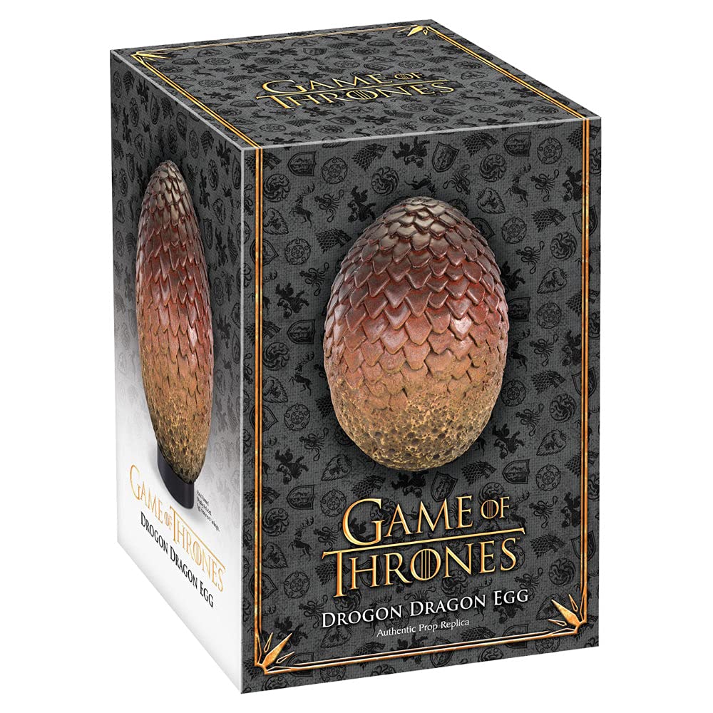 The Noble Collection Drogon egg side profile highlighting sculpted ridges and depth