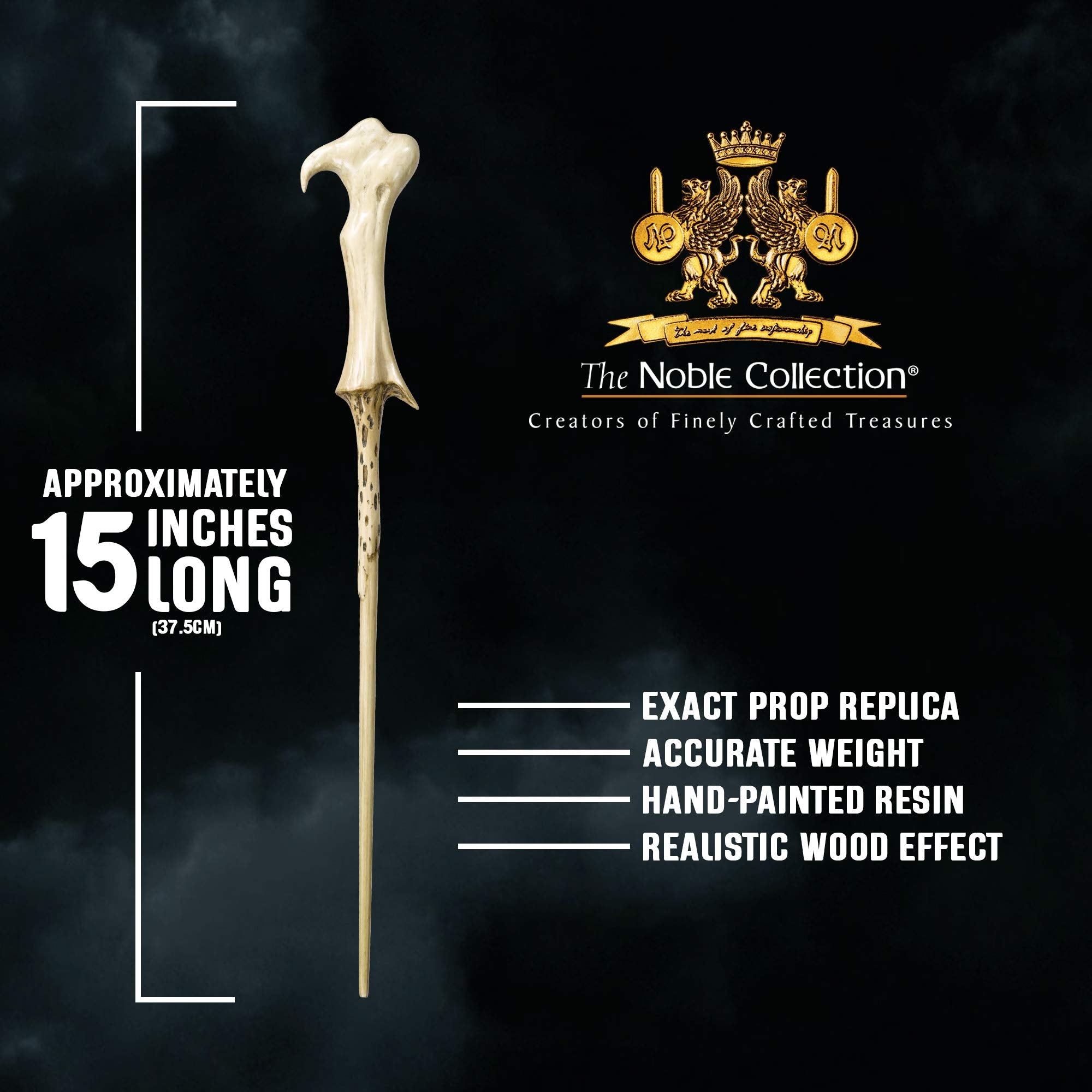 The Noble Collection wand close-up texture revealing detailed finish for authentic look