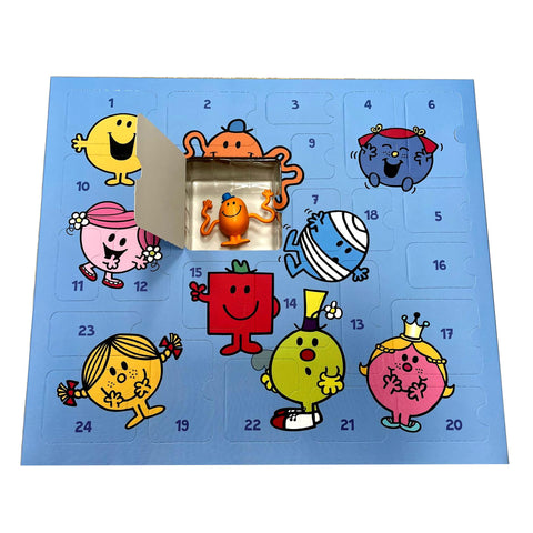 THE PURPLE COW ADVENT CALENDAR close-up of a Mr. Men figurine showing fine detail and play value