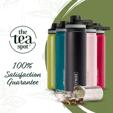the tea spot tumbler on a desk with tea tools for stylish everyday use