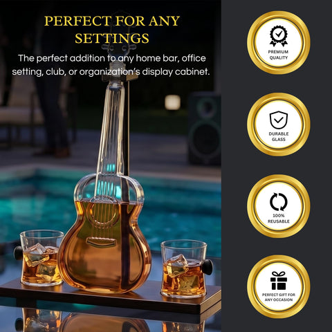 The Wine Savant two 10oz glasses with guitar-pick handles for stylish serving