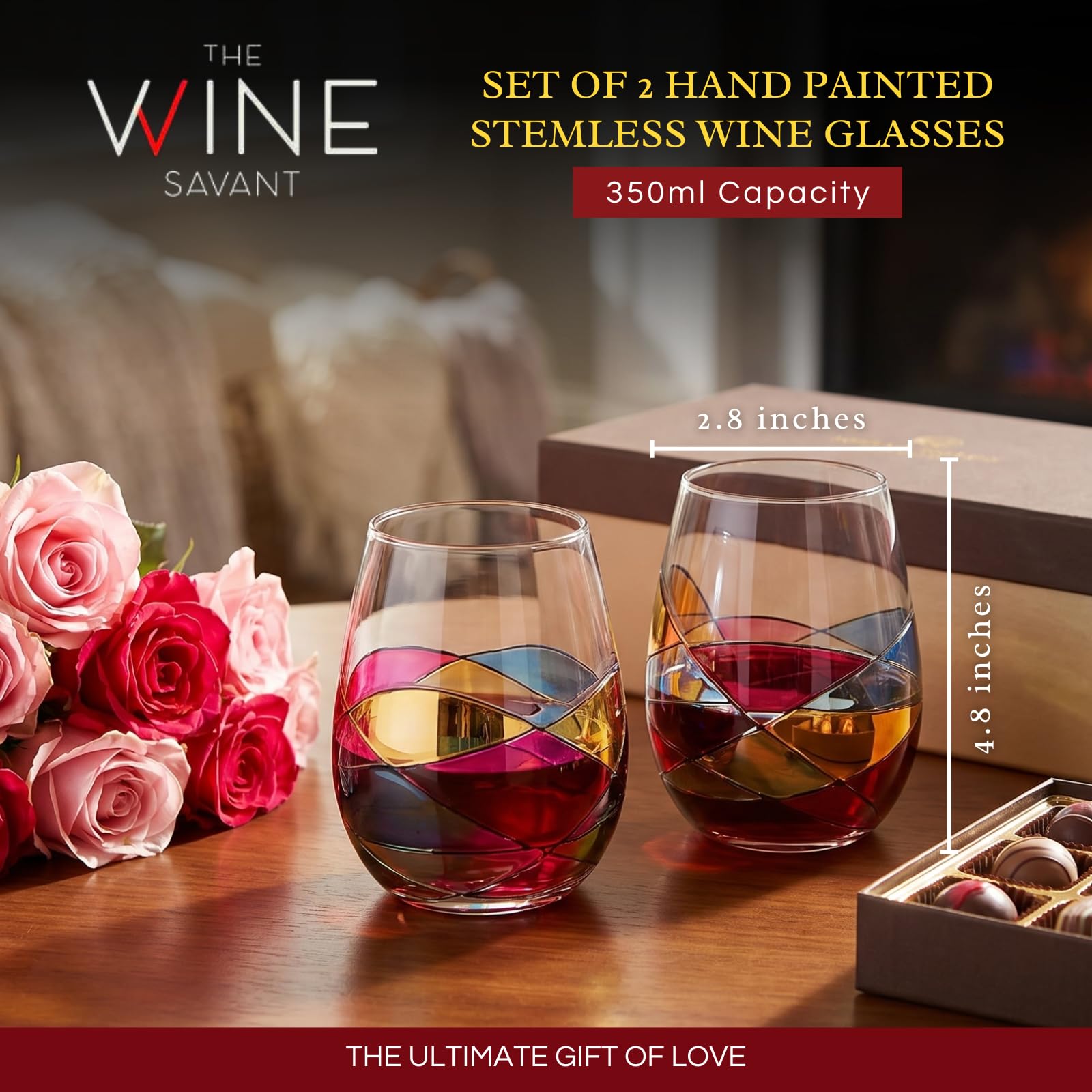 The Wine Savant close-up of hand-painted brushwork highlighting artisanal detail