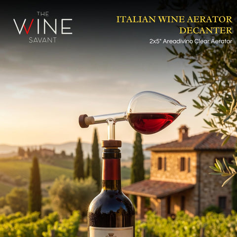 The Wine Savant close-up of bubble chamber highlighting precise aeration benefit