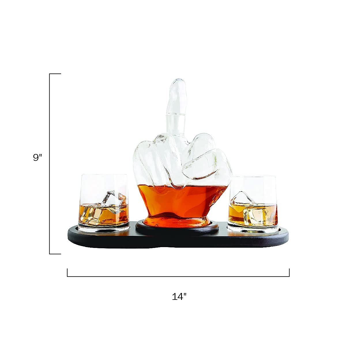 The Wine Savant set styled on bar cart providing striking decor and conversation starter