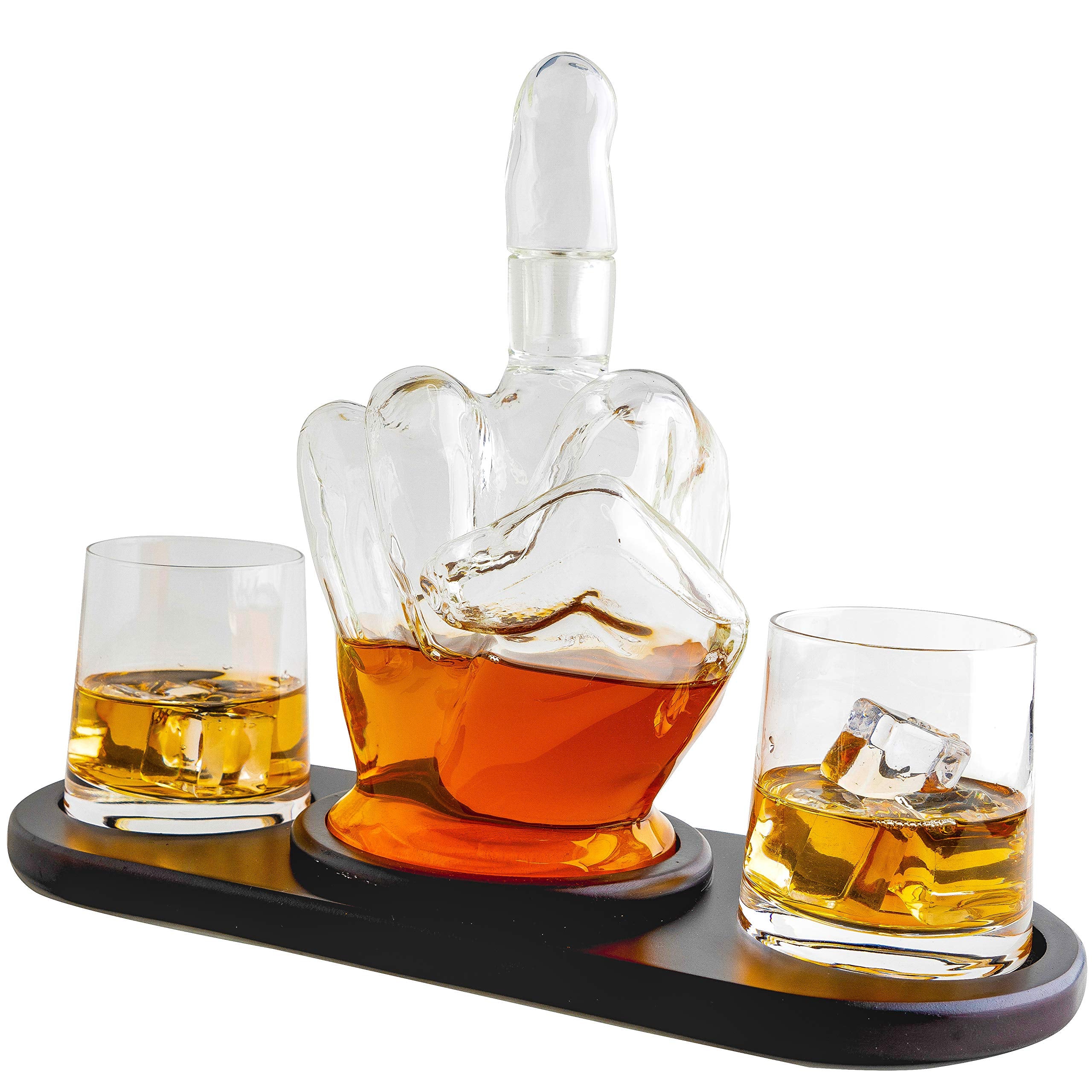 The Wine Savant front view decanter set showing bold design and gift-ready presentation