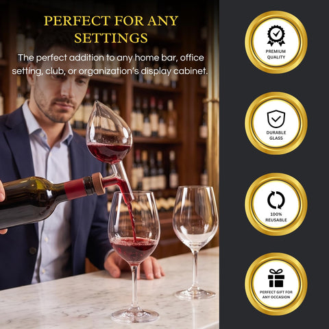 The Wine Savant pouring wine into glass showing immediate aeration and improved aroma benefit