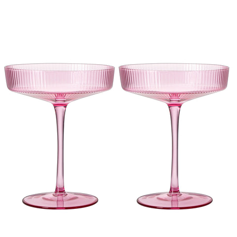 The Wine Savant coupe in romantic brunch setting shows mood-setting atmosphere benefit