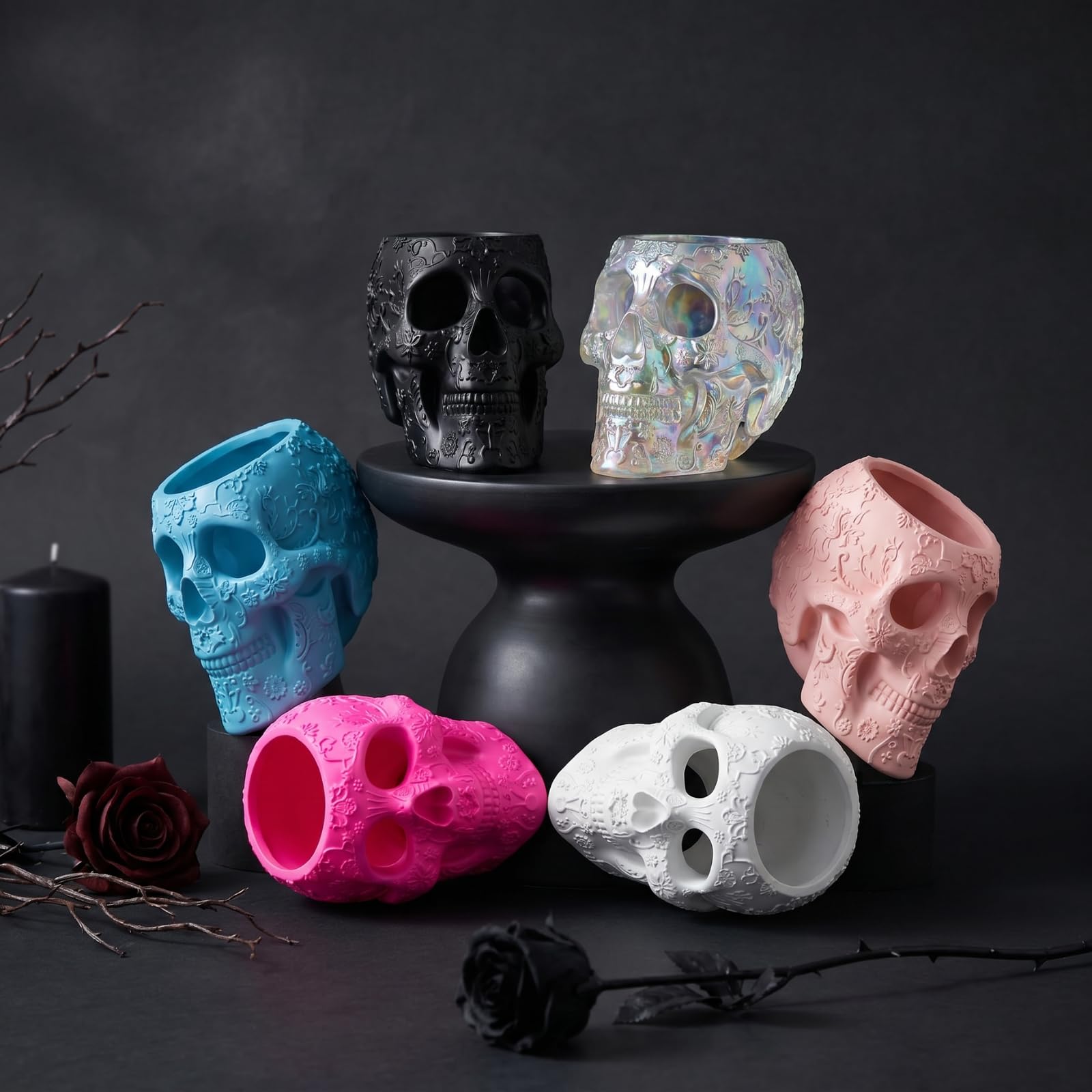 the wine savant skull as candy bowl offering party-ready gothic display