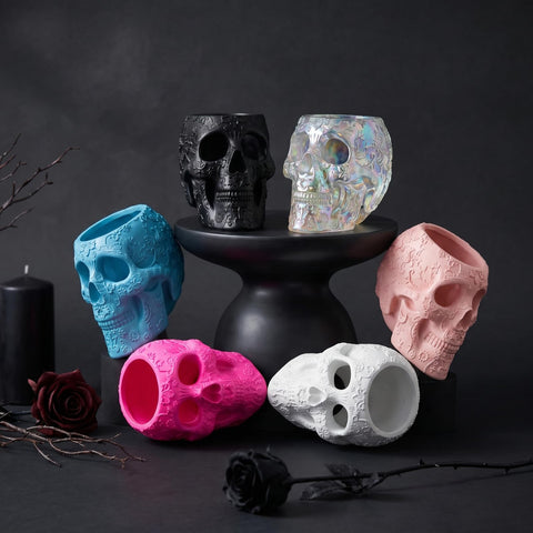 the wine savant skull as candy bowl offering party-ready gothic display