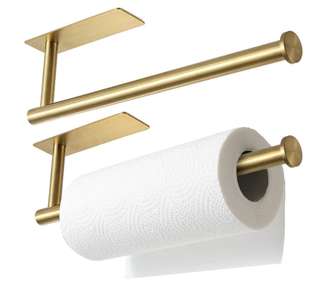 theaoo front view under-cabinet holder in gold showing compact profile and neat storage
