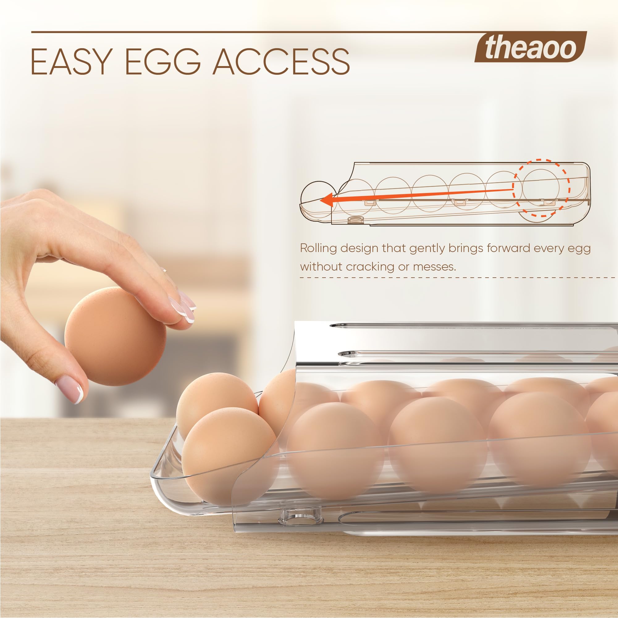 theaoo inner tray close-up highlighting gentle rolling and secure slots