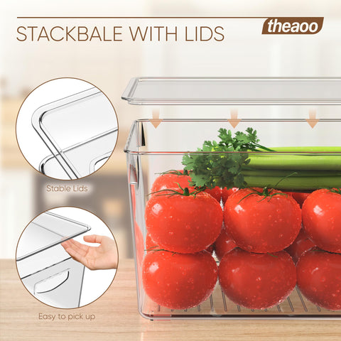 theaoo lid detail shot highlights removable lid for stackable storage benefits