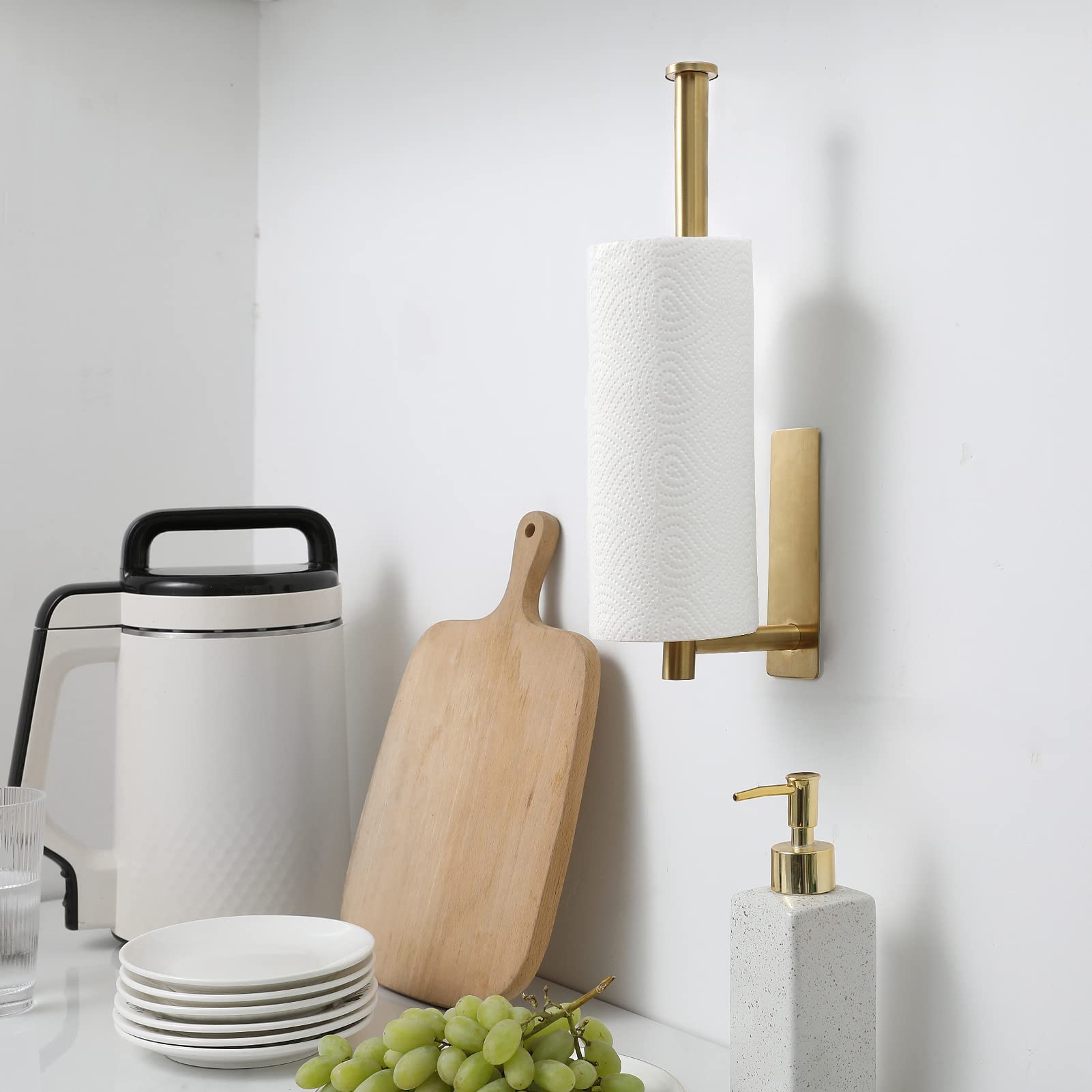 theaoo holder mounted vertically inside pantry hanging roll and saving shelf space