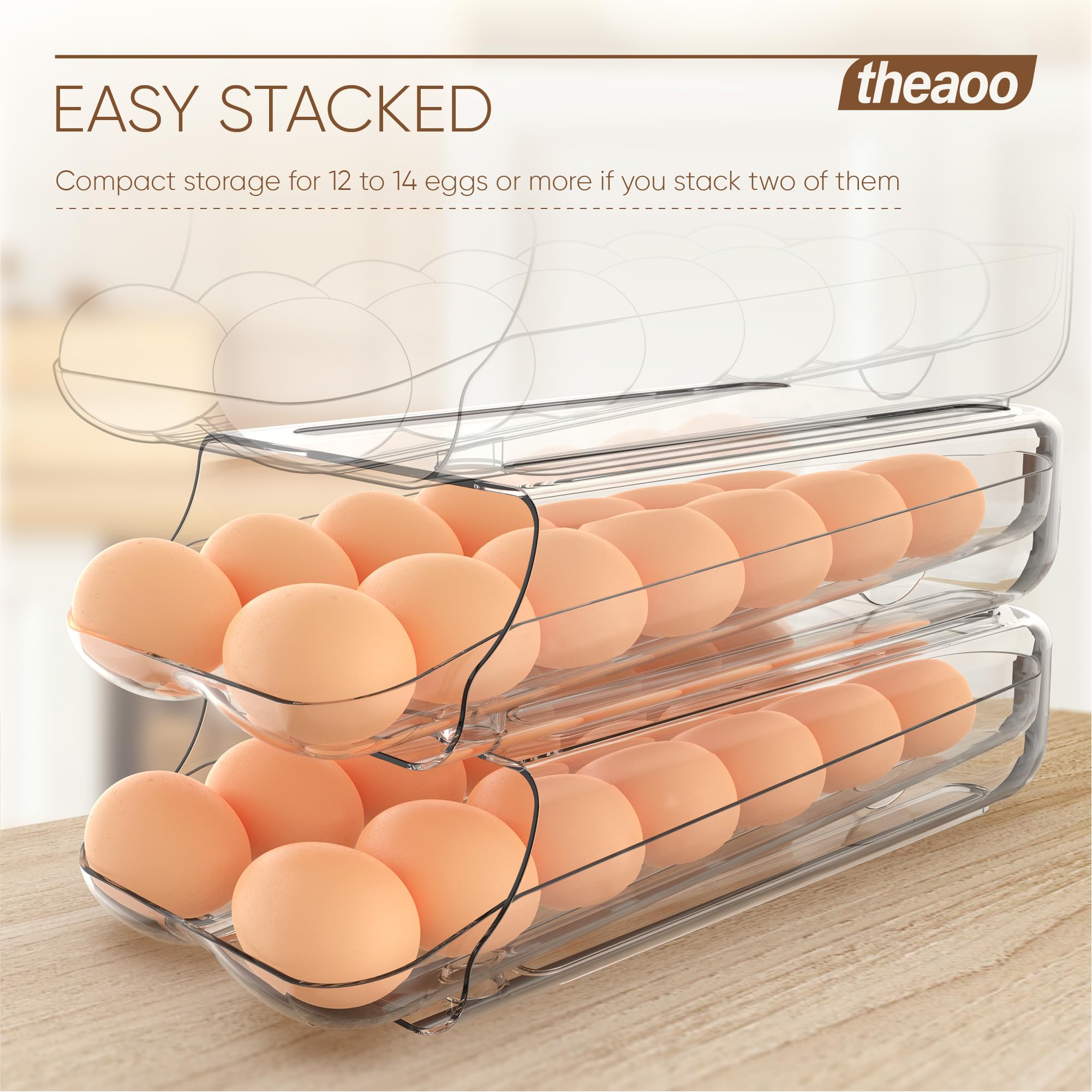 theaoo open lid and sliding tray for easy one-hand refill