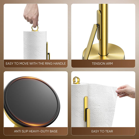 theaoo with paper towel roll installed for single-handed dispensing convenience