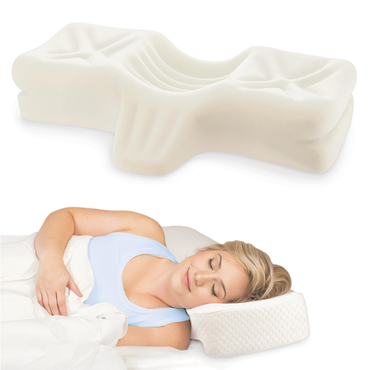 Therapeutica petite front view showing contour and compact shape for precise support