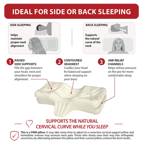 Therapeutica in bed back sleeper showing head support and spinal alignment benefit