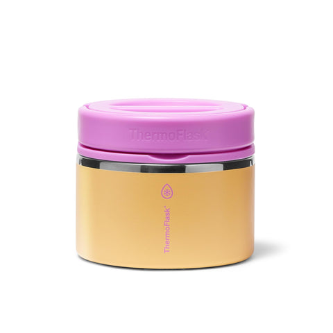 ThermoFlask food jar front view in Candy Oasis showing compact design and durable finish